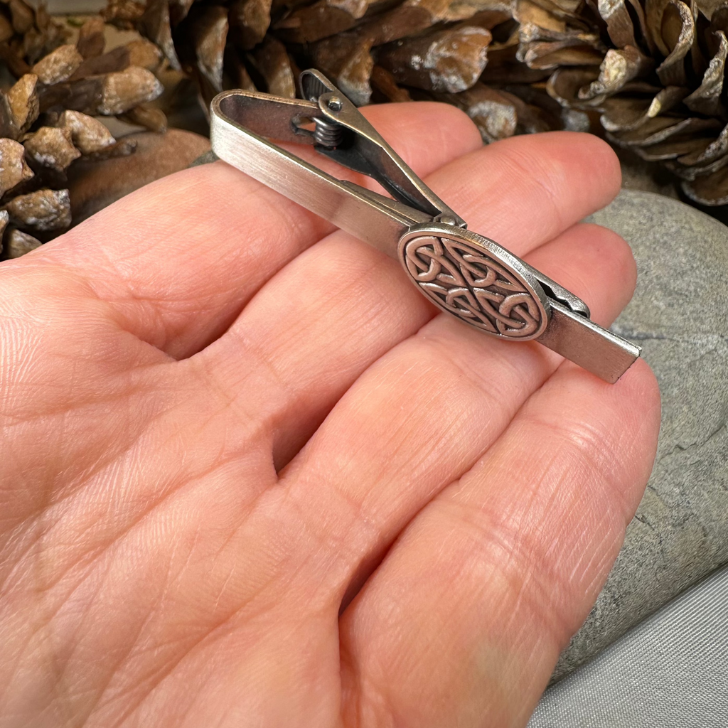 Cormac Celtic Trinity Knot Tie Bar for Men | Tie Bar | Wiccan Center