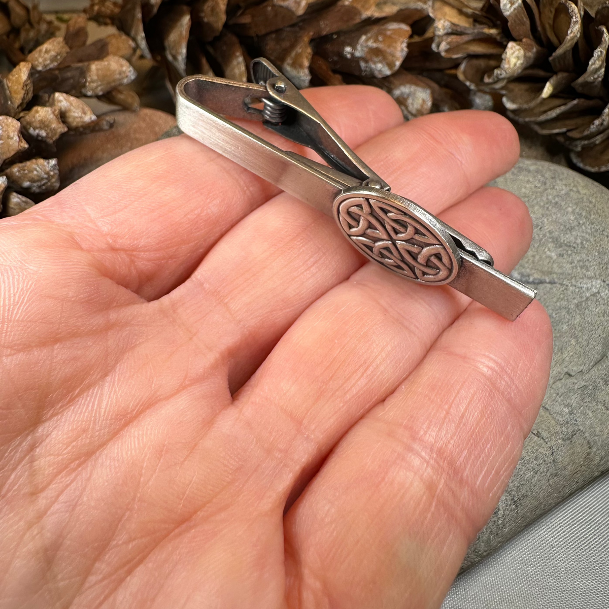 Cormac Celtic Trinity Knot Tie Bar for Men | Tie Bar | Wiccan Center
