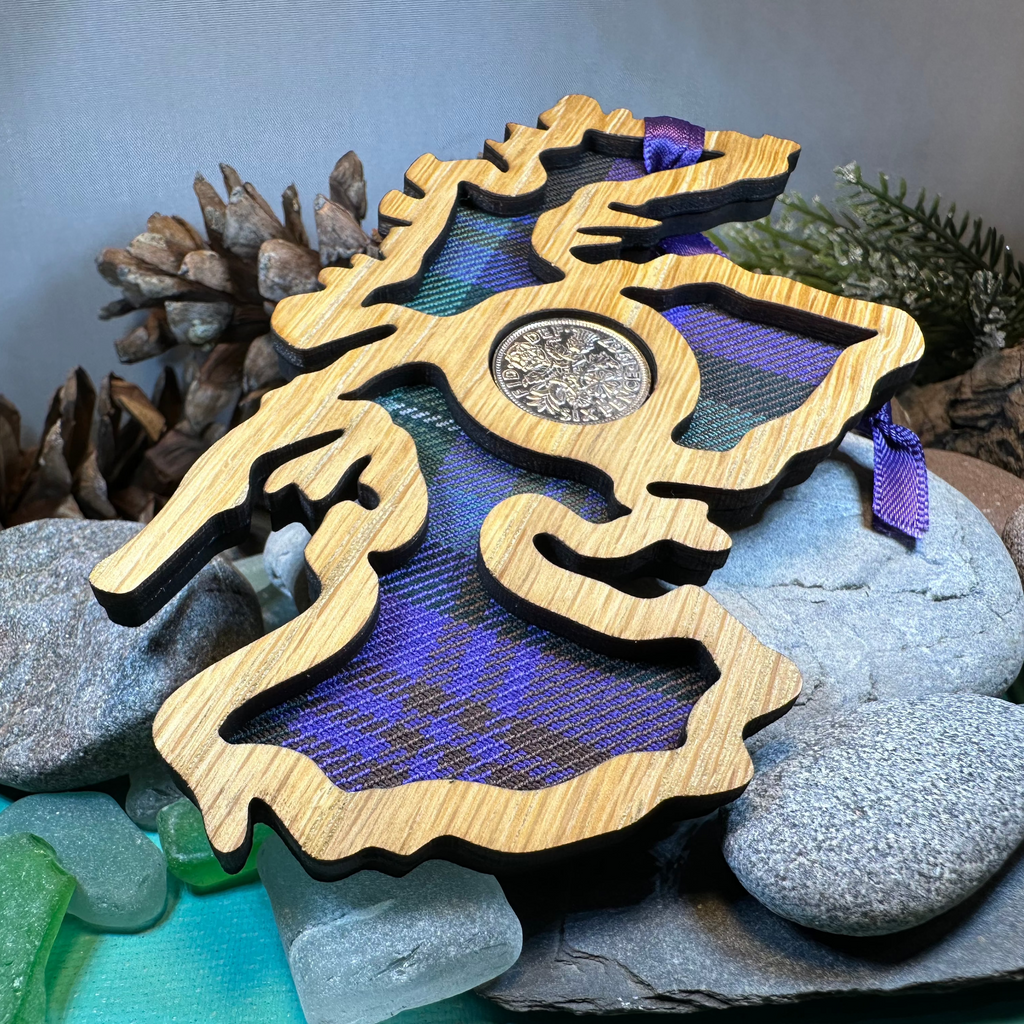 Scotland Map Lucky Sixpence Ornament | Gifts | Wiccan Center