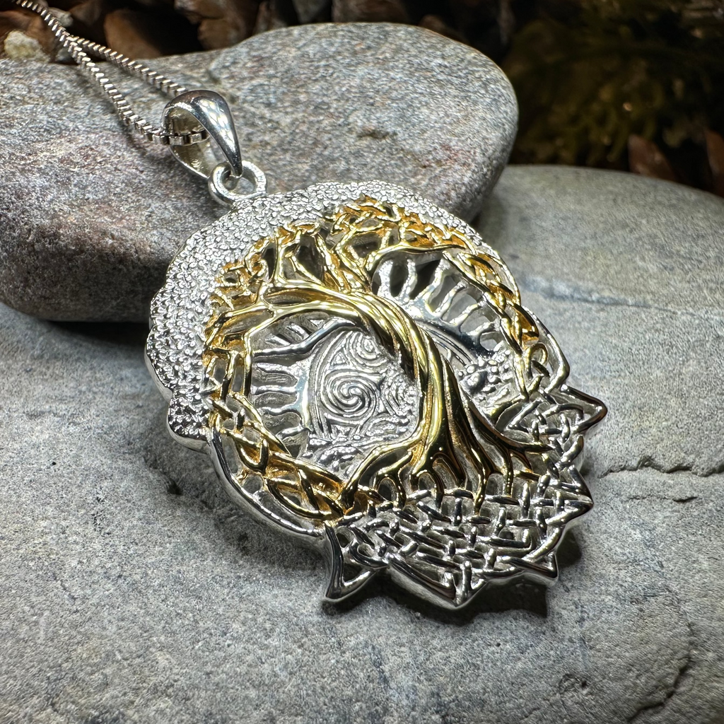 Celtic Dawn Tree of Life Necklace in Sterling Silver | Pendant | Wiccan Center