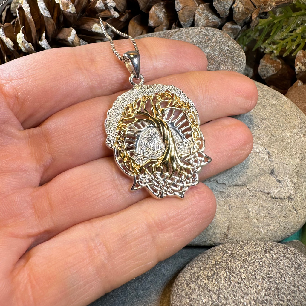 Celtic Dawn Tree of Life Necklace in Sterling Silver | Pendant | Wiccan Center