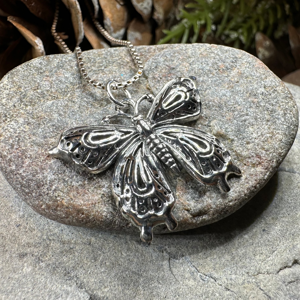 Celtic Butterfly Silver Necklace | Pendant | Wiccan Center