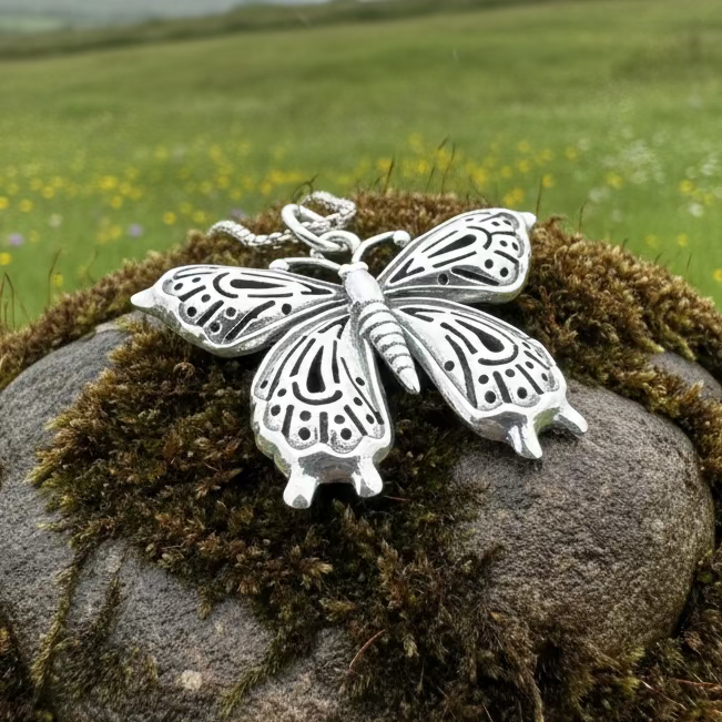Celtic Butterfly Silver Necklace | Pendant | Wiccan Center