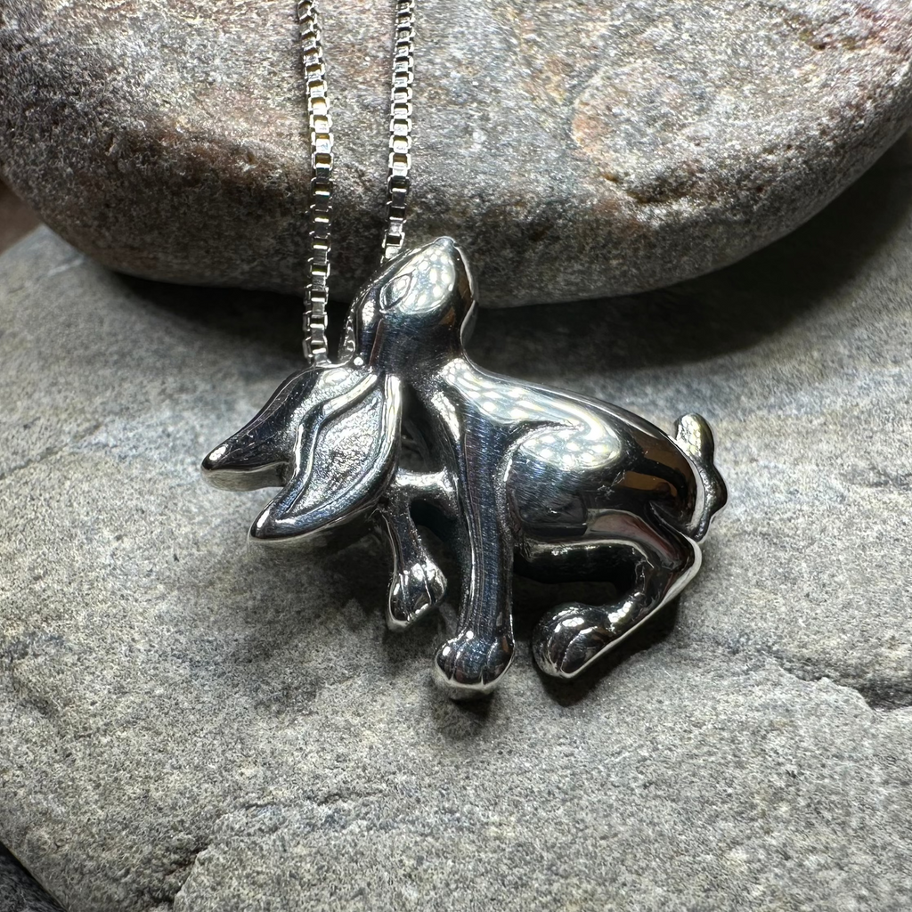 Willow Rabbit Necklace in Sterling Silver