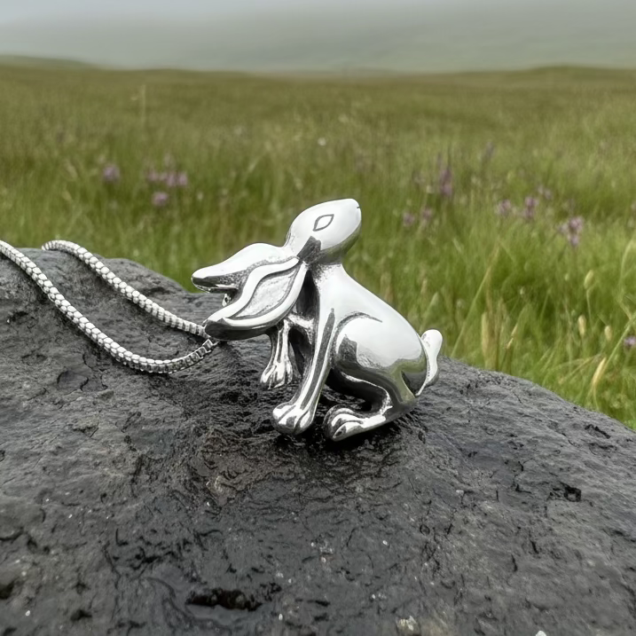 Willow Rabbit Necklace in Sterling Silver