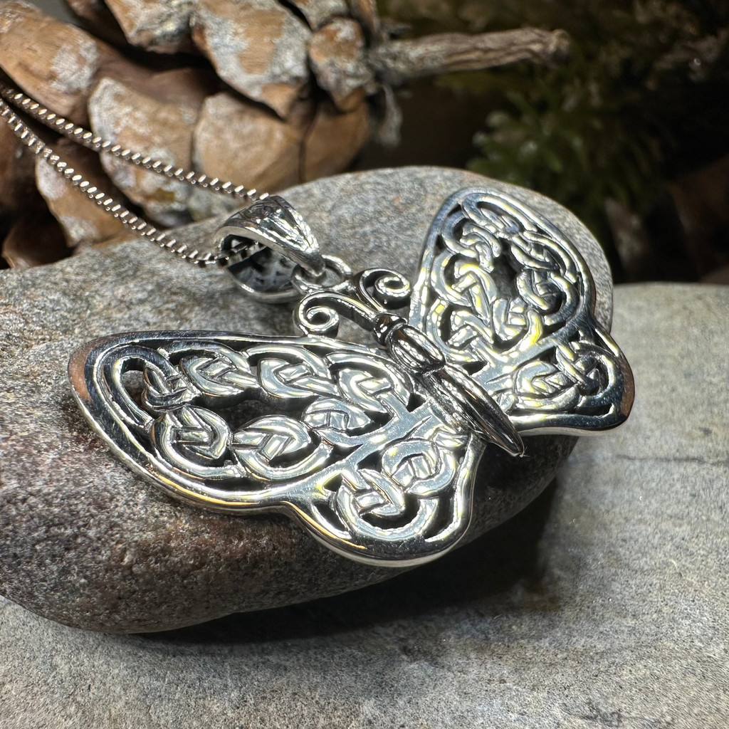 Celtic Dream Butterfly Necklace in Sterling Silver | Pendant | Wiccan Center