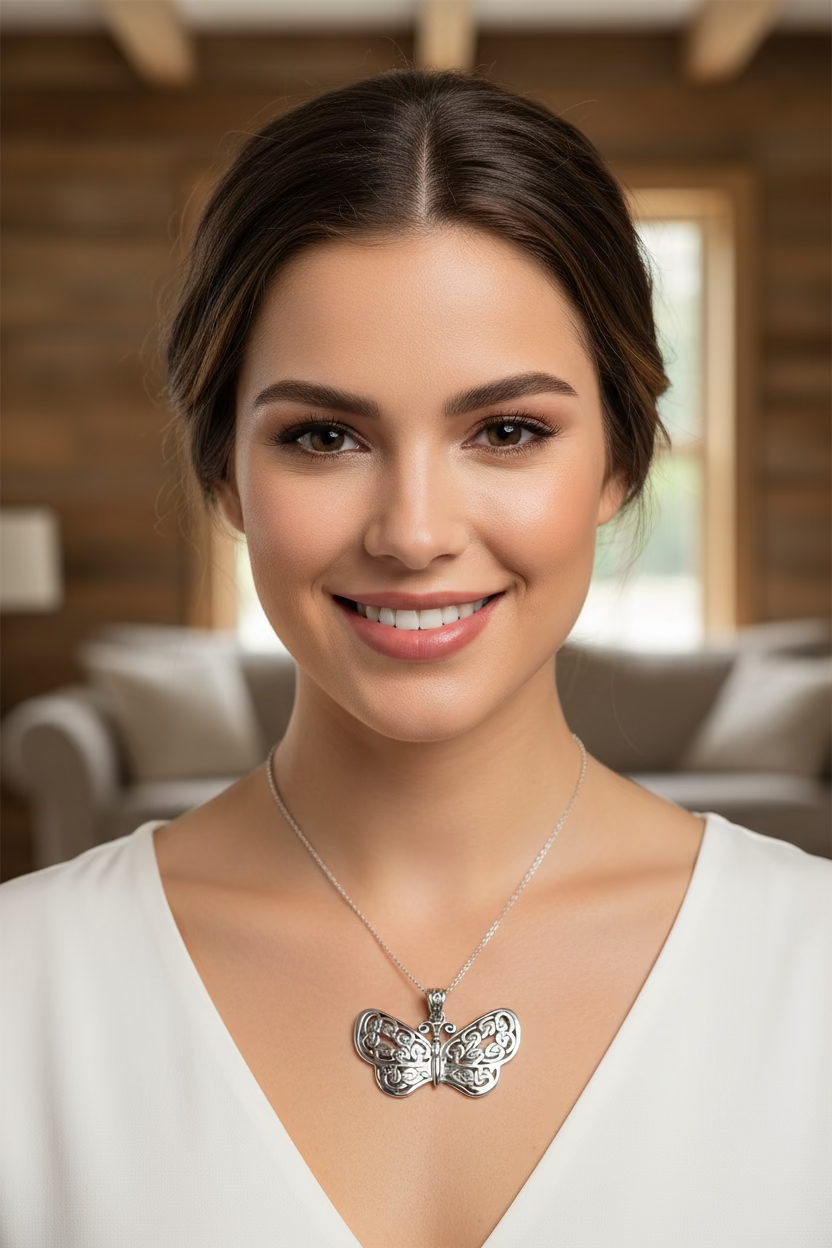 Celtic Dream Butterfly Necklace in Sterling Silver | Pendant | Wiccan Center