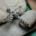Chakra Dragonfly Necklace | Pendant | Wiccan Center