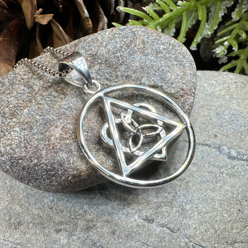 Celtic Trinity Knot AA Sobriety Necklace in Sterling Silver | Pendant | Wiccan Center