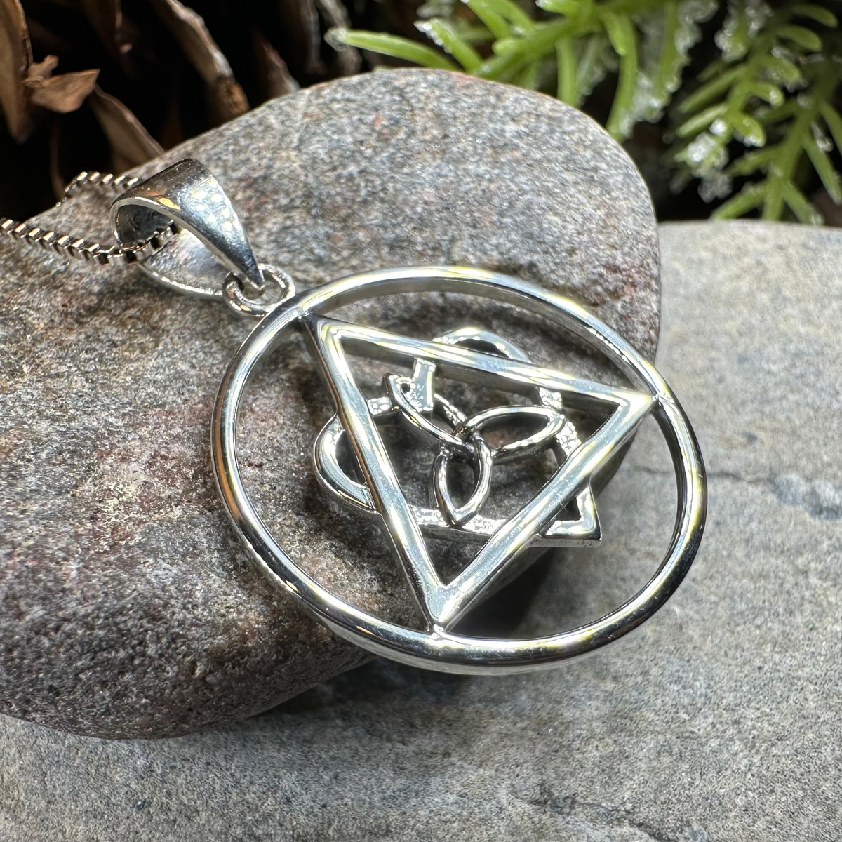 Celtic Trinity Knot AA Sobriety Necklace in Sterling Silver | Pendant | Wiccan Center