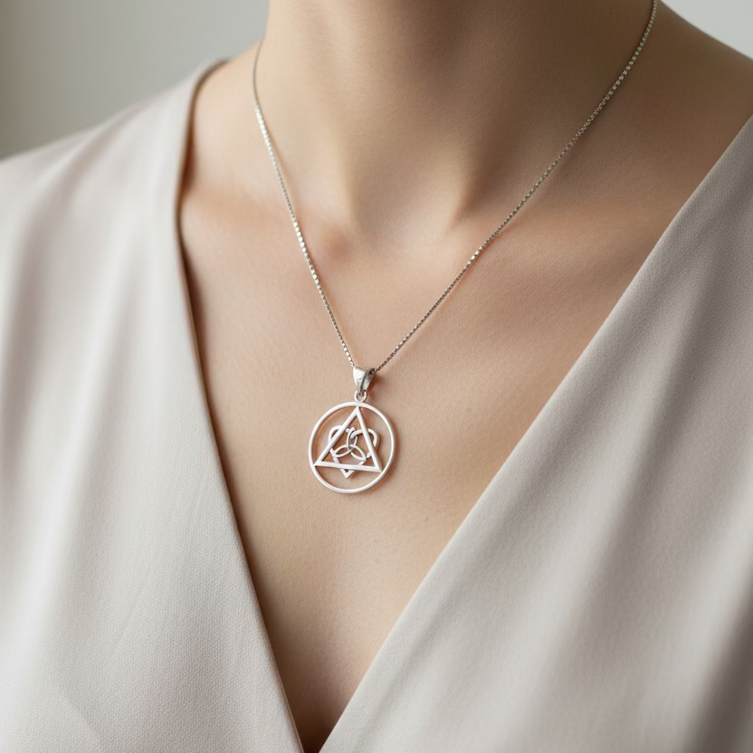 Celtic Trinity Knot AA Sobriety Necklace in Sterling Silver | Pendant | Wiccan Center