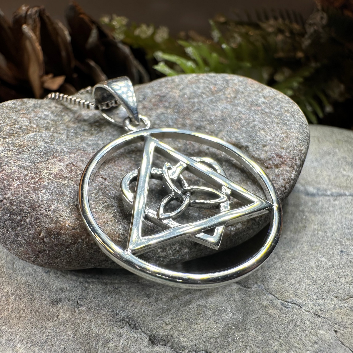 Celtic Trinity Knot AA Sobriety Necklace in Sterling Silver | Pendant | Wiccan Center