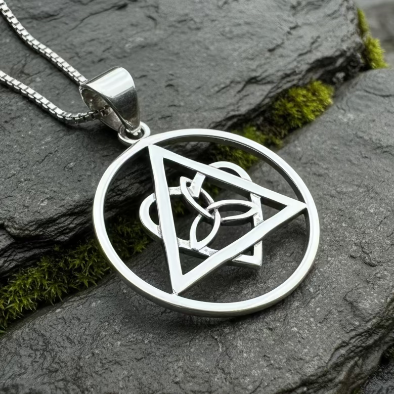 Celtic Trinity Knot AA Sobriety Necklace in Sterling Silver | Pendant | Wiccan Center
