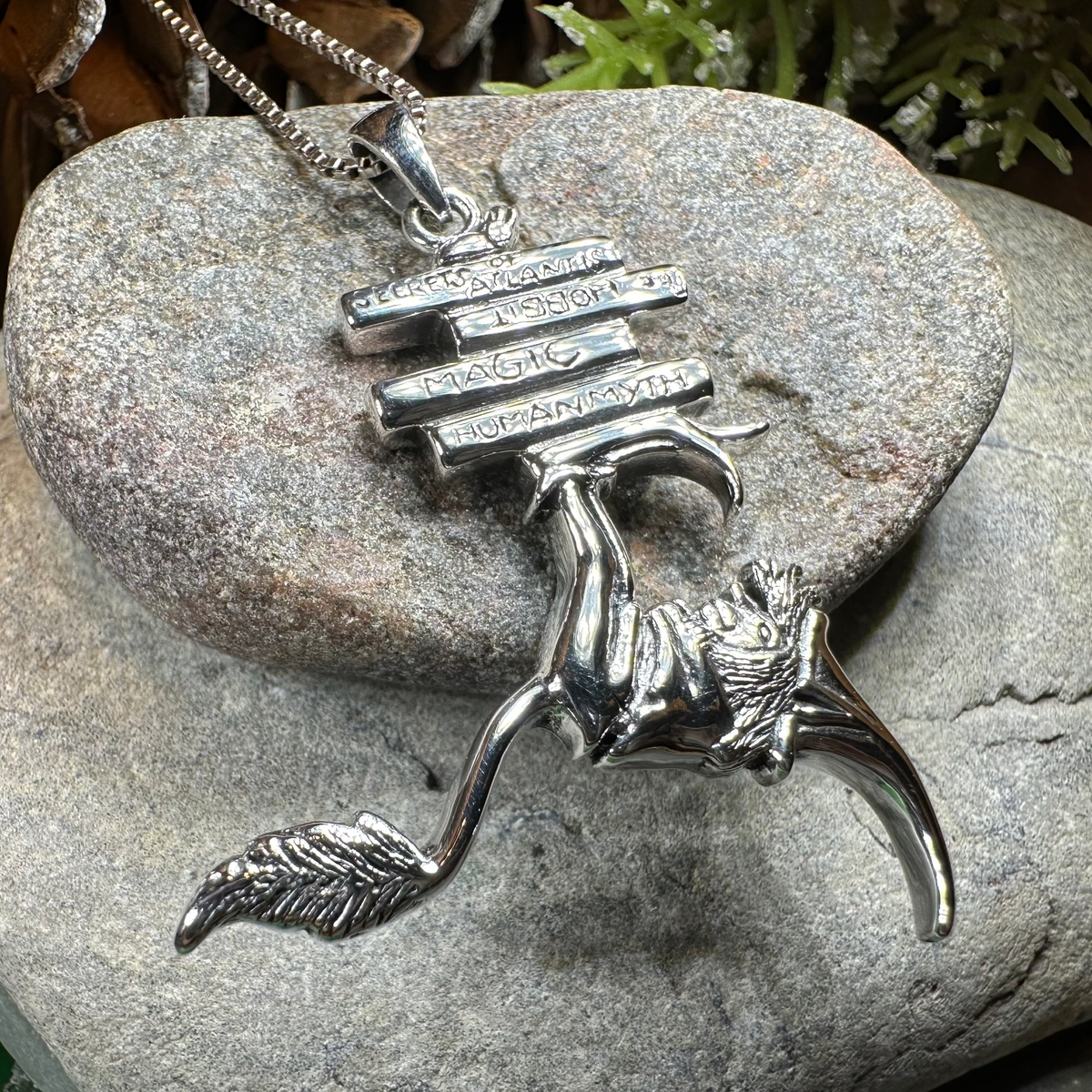 Book Lover Gnome Necklace in Sterling Silver | Pendant | Wiccan Center