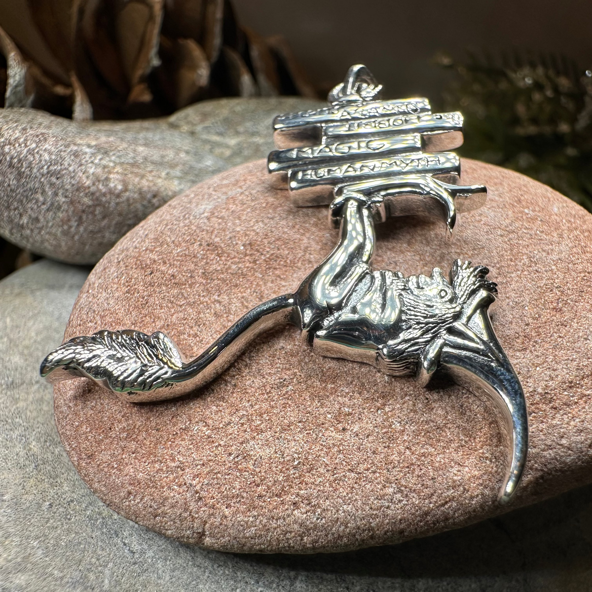 Book Lover Gnome Necklace in Sterling Silver