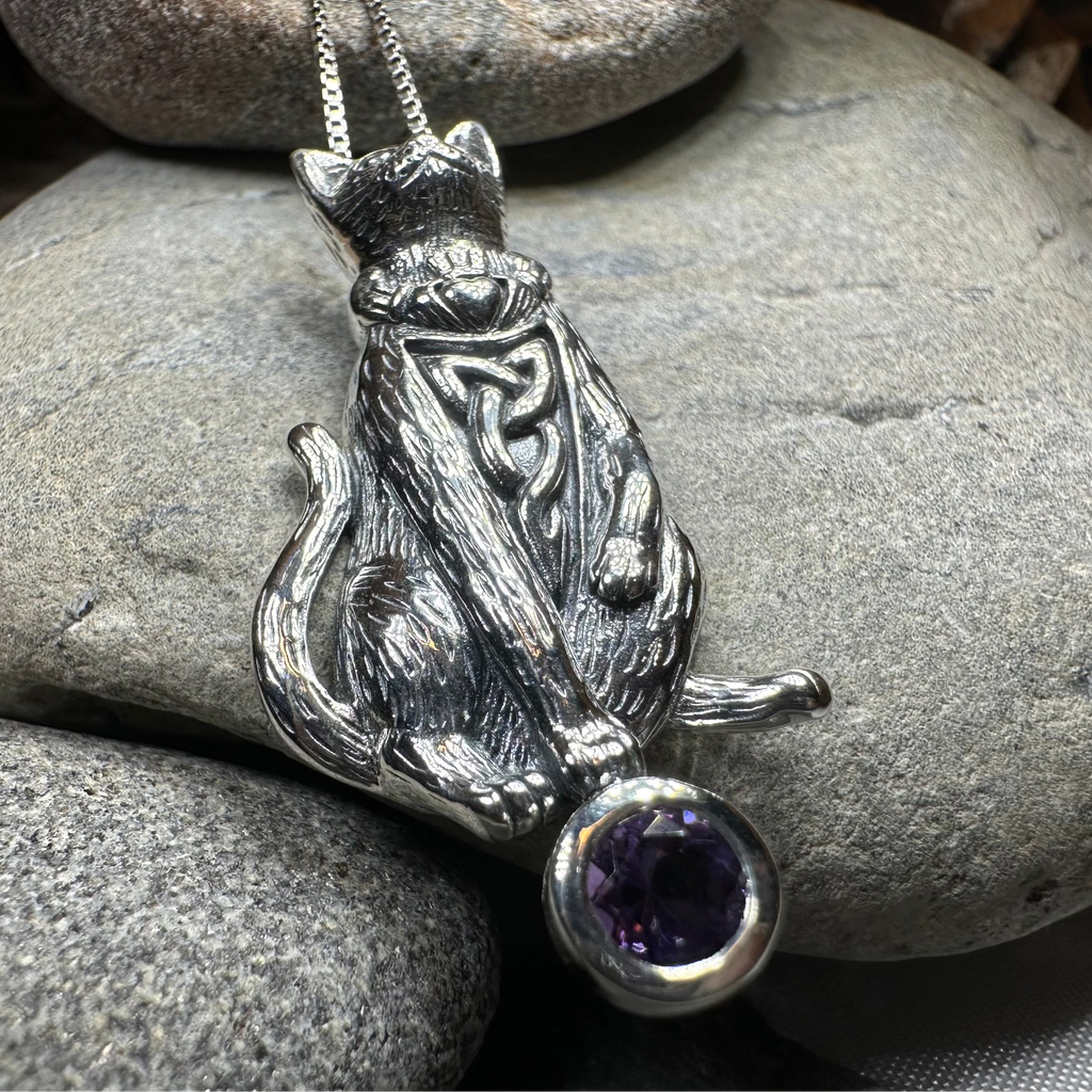Claddagh Irish Cat Necklace | Pendant | Wiccan Center