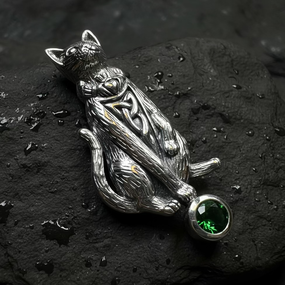 Claddagh Irish Cat Necklace | Pendant | Wiccan Center