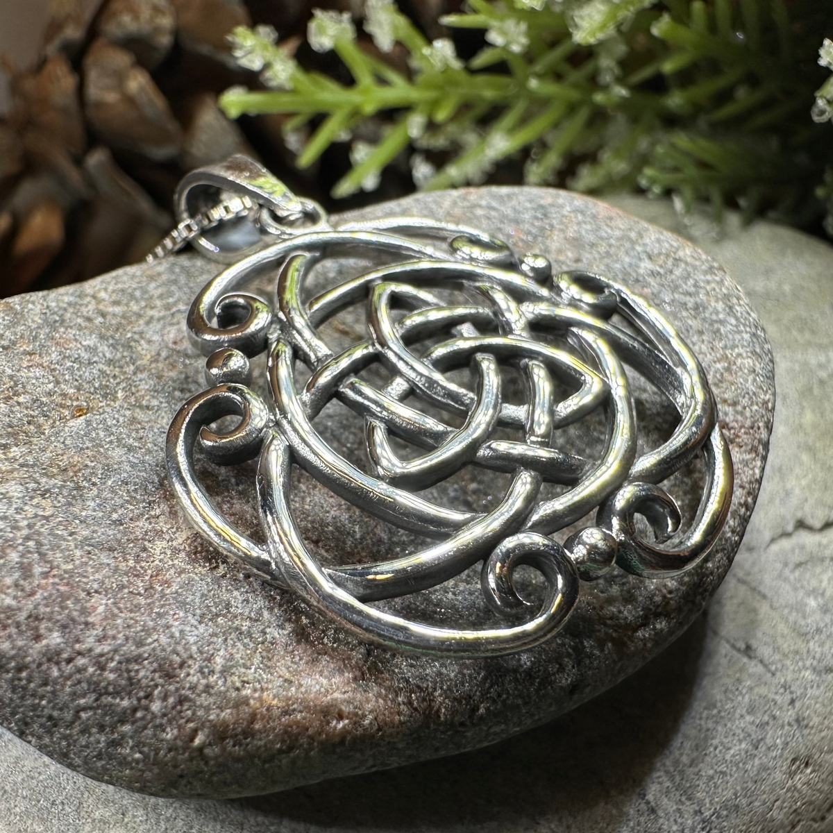 Celtic Storm Trinity Knot Necklace in Sterling Silver | Pendant | Wiccan Center