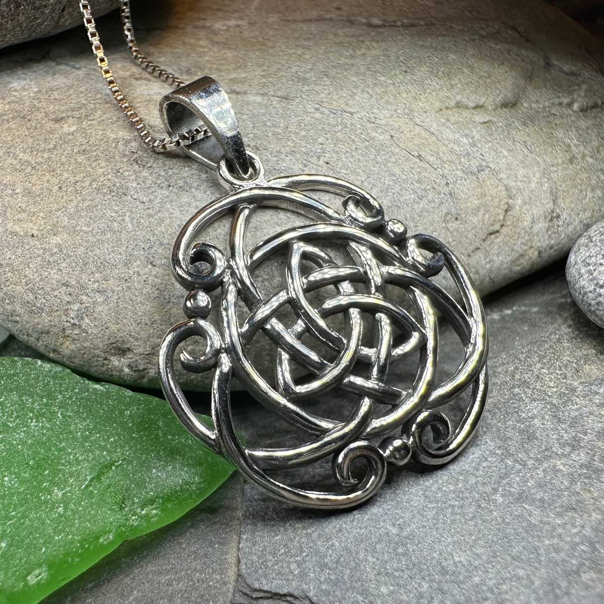 Celtic Storm Trinity Knot Necklace in Sterling Silver | Pendant | Wiccan Center