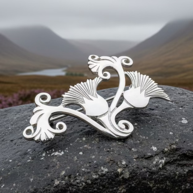 Shetland Isles Thistle Brooch - Handmade in Scotland | Brooch | Wiccan Center