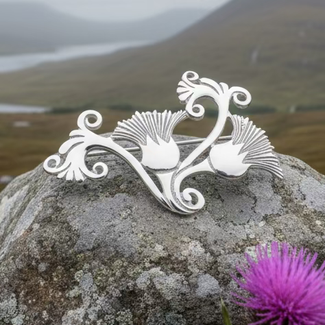 Shetland Isles Thistle Brooch - Handmade in Scotland | Brooch | Wiccan Center