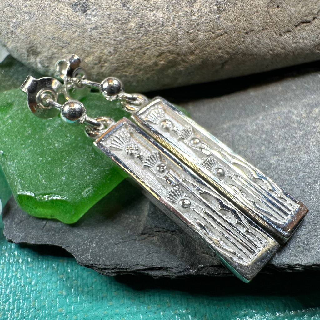 Ella Triple Scottish Thistle Earrings - Handmade in Scotland | Dangle Earrings | Wiccan Center