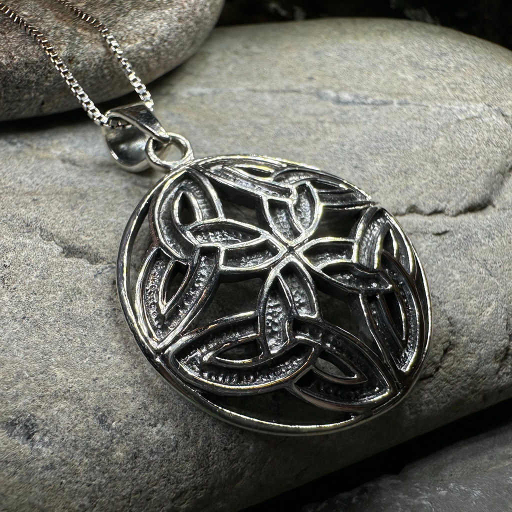 Power of Four Trinity Knot Necklace