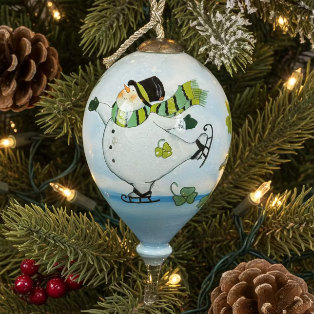 Irish Shamrock Snowman Ornament | Gifts | Wiccan Center