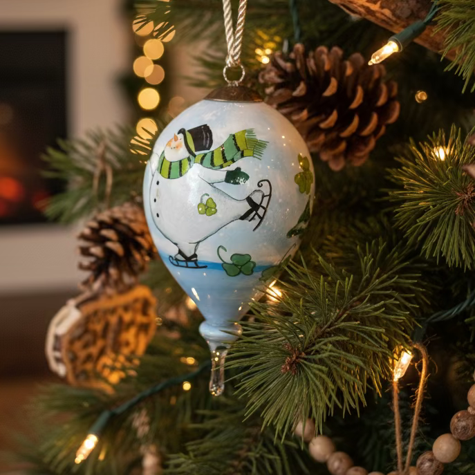 Irish Shamrock Snowman Ornament | Gifts | Wiccan Center