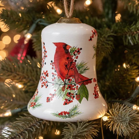 Winter Berries Cardinal Ornament | Gifts | Wiccan Center