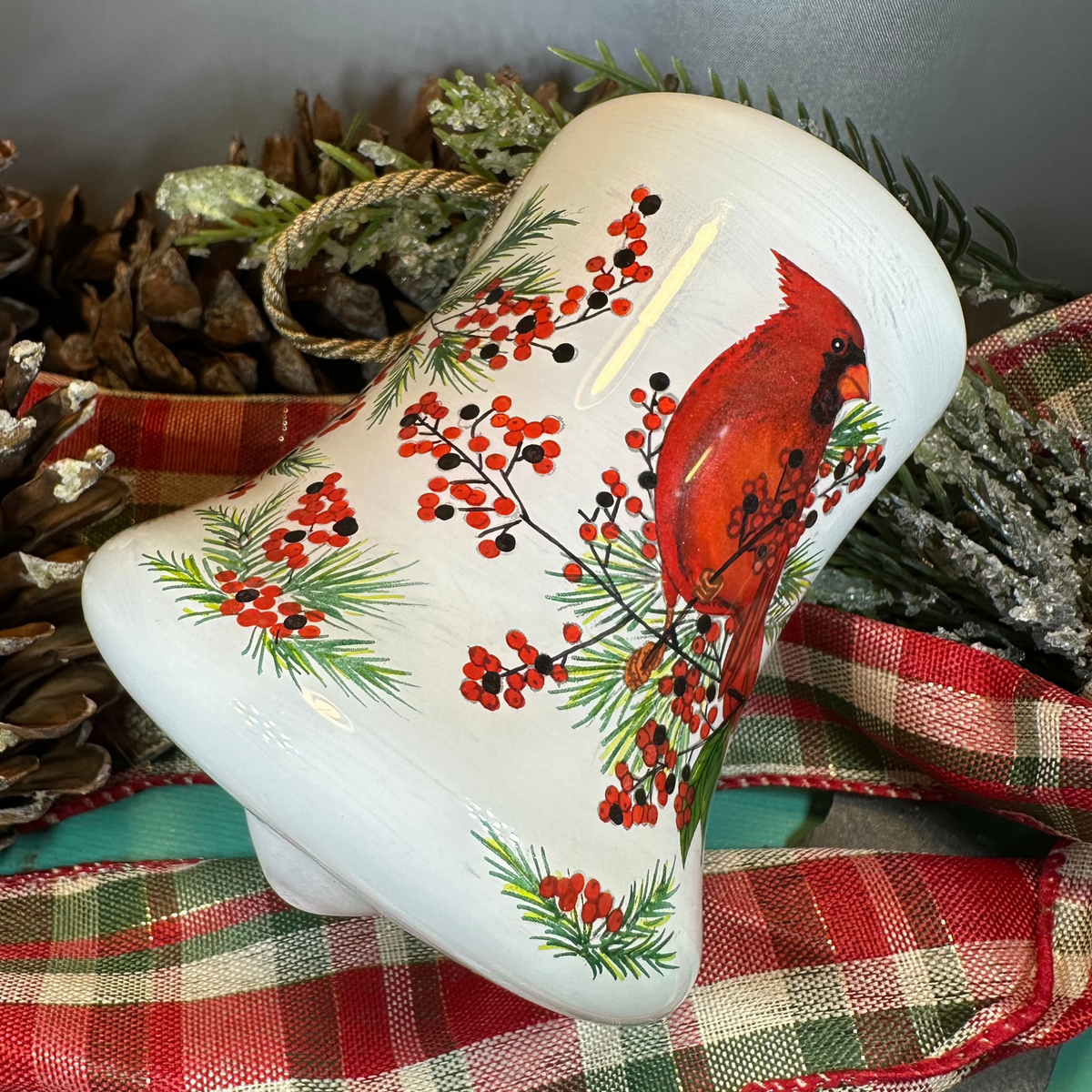 Winter Berries Cardinal Ornament | Gifts | Wiccan Center