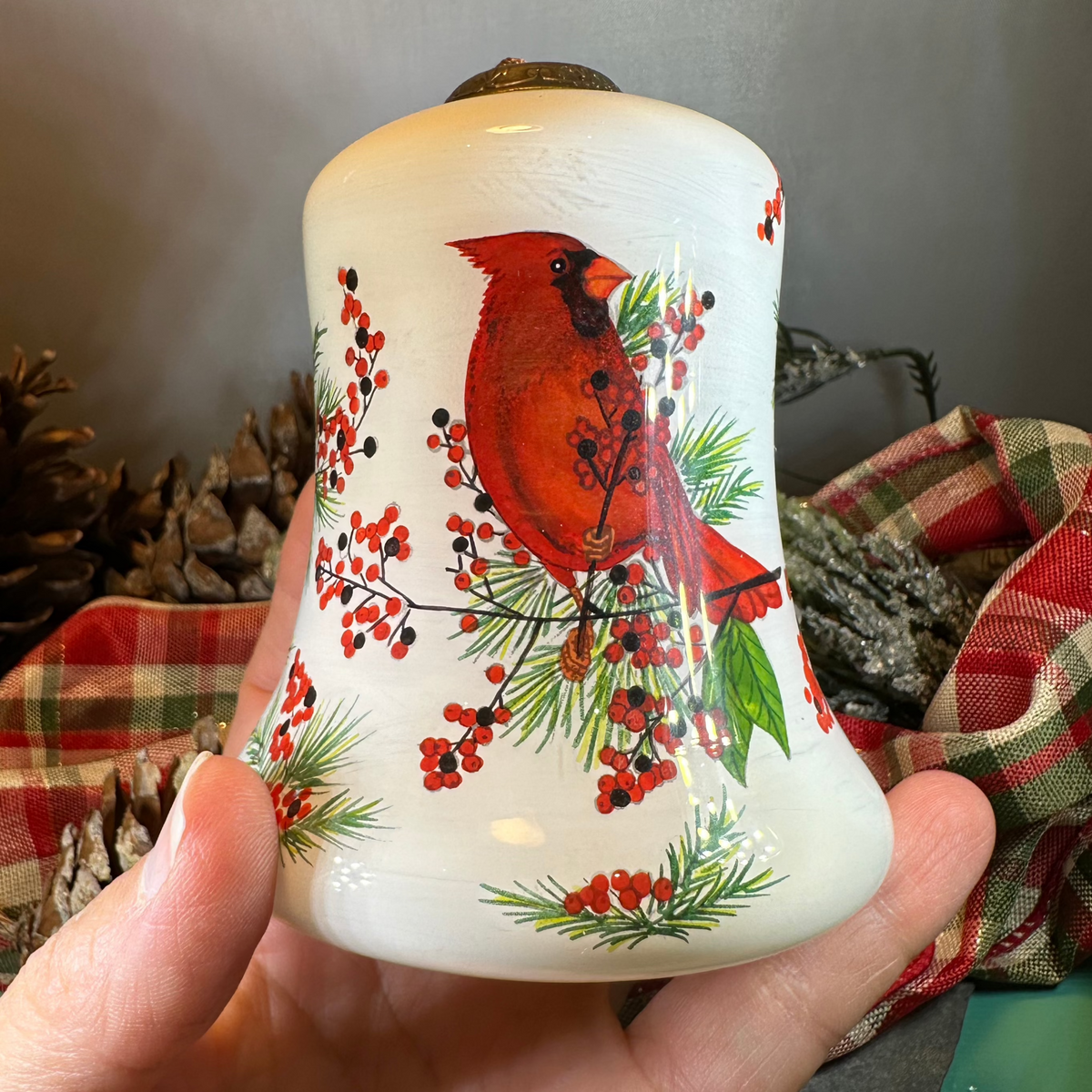Winter Berries Cardinal Ornament | Gifts | Wiccan Center