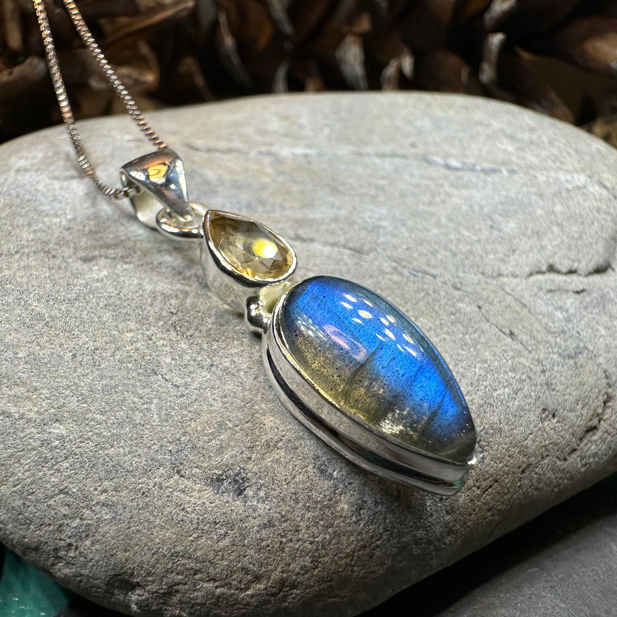 Briony Labradorite Necklace in Sterling Silver | Pendant | Wiccan Center