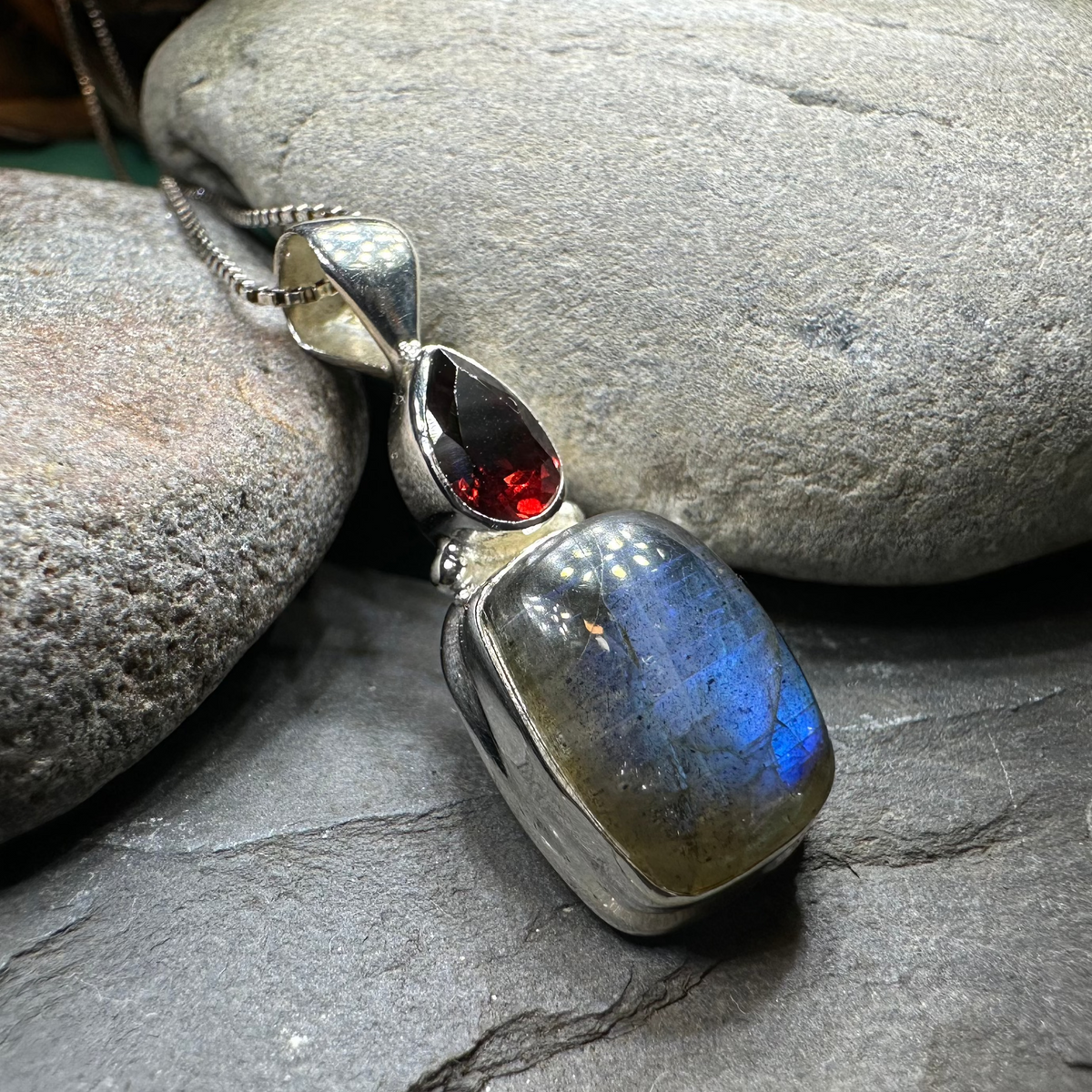 Briony Labradorite Necklace in Sterling Silver | Pendant | Wiccan Center