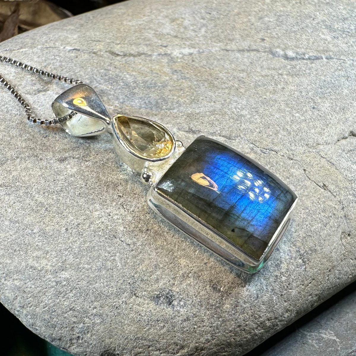 Briony Labradorite Necklace in Sterling Silver | Pendant | Wiccan Center