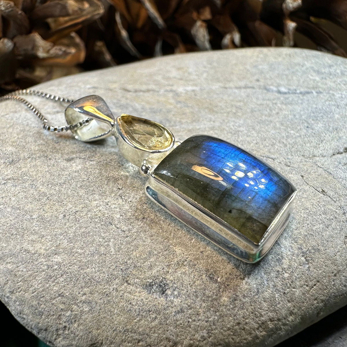 Briony Labradorite Necklace in Sterling Silver | Pendant | Wiccan Center