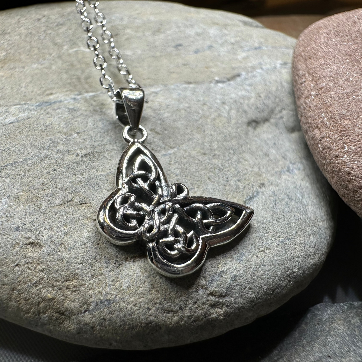Petite Celtic Butterfly Necklace