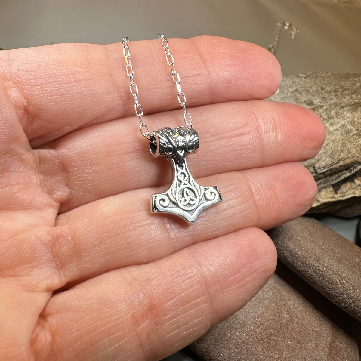Petite Thor's Hammer Celtic Necklace | Pendant | Wiccan Center