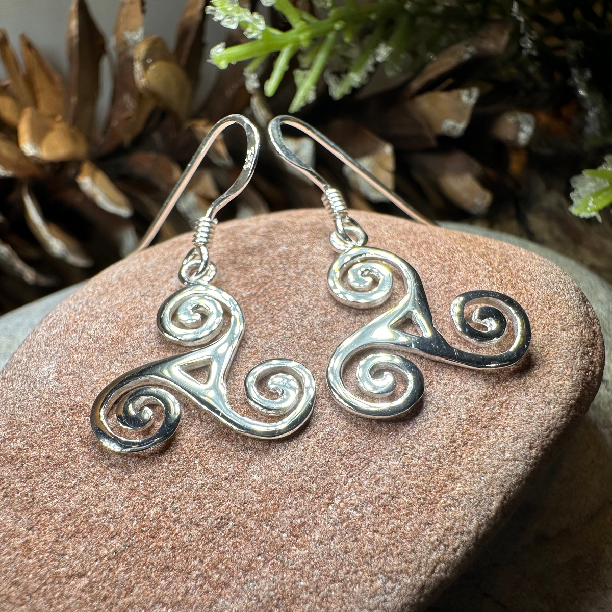 Malia Celtic Spiral Earrings | Dangle Earrings | Wiccan Center