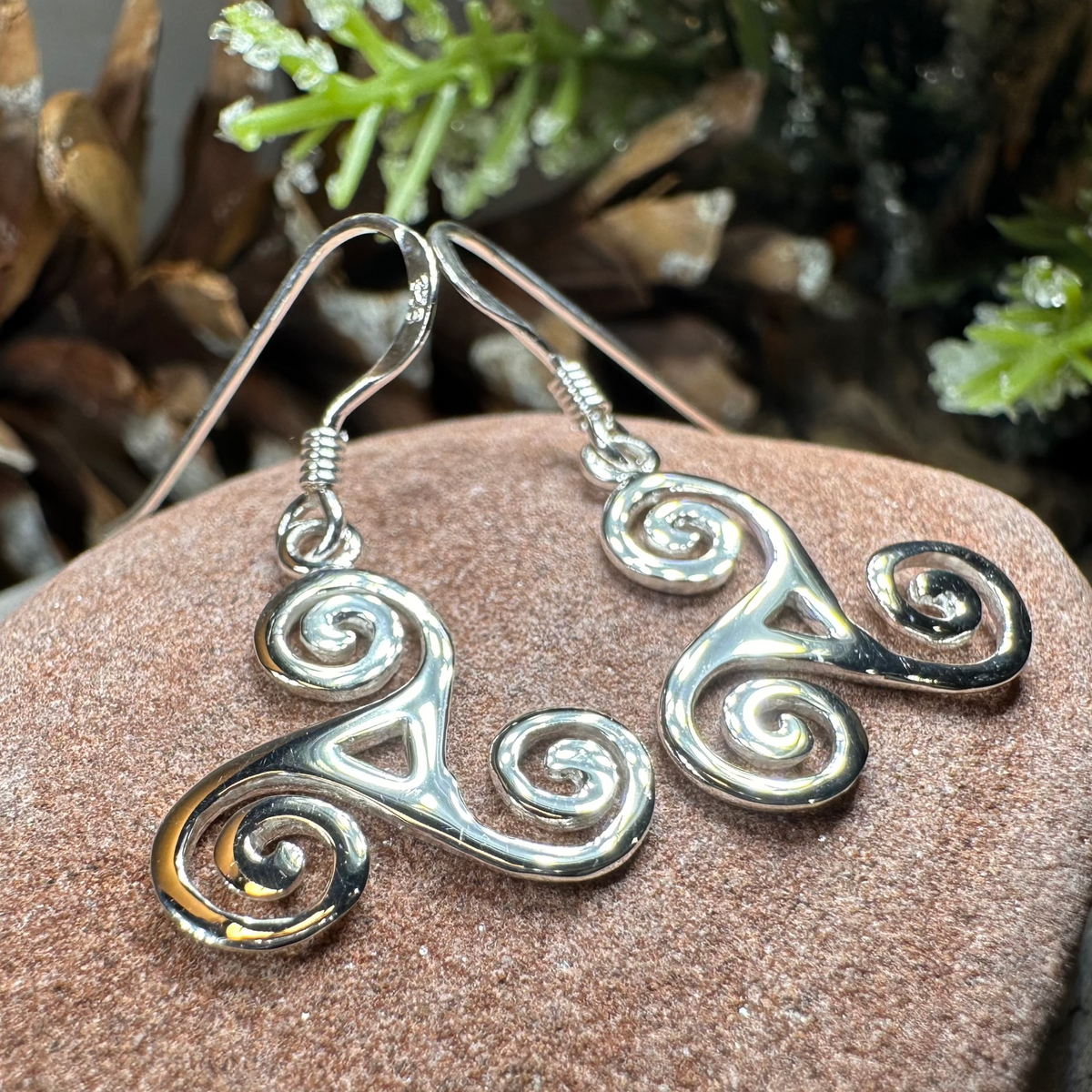 Malia Celtic Spiral Earrings | Dangle Earrings | Wiccan Center