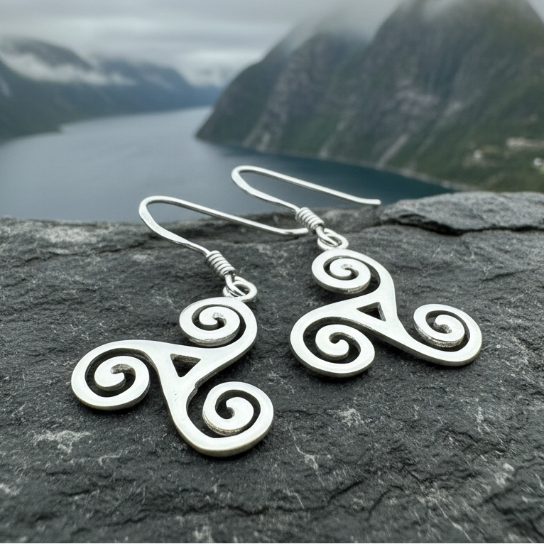 Malia Celtic Spiral Earrings | Dangle Earrings | Wiccan Center
