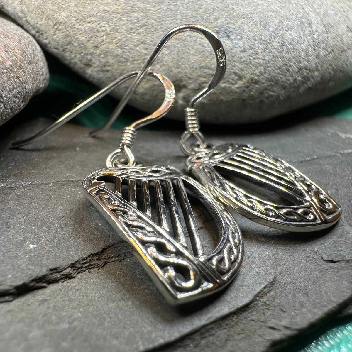 Liffey Harp Dangle Earrings | Dangle Earrings | Wiccan Center