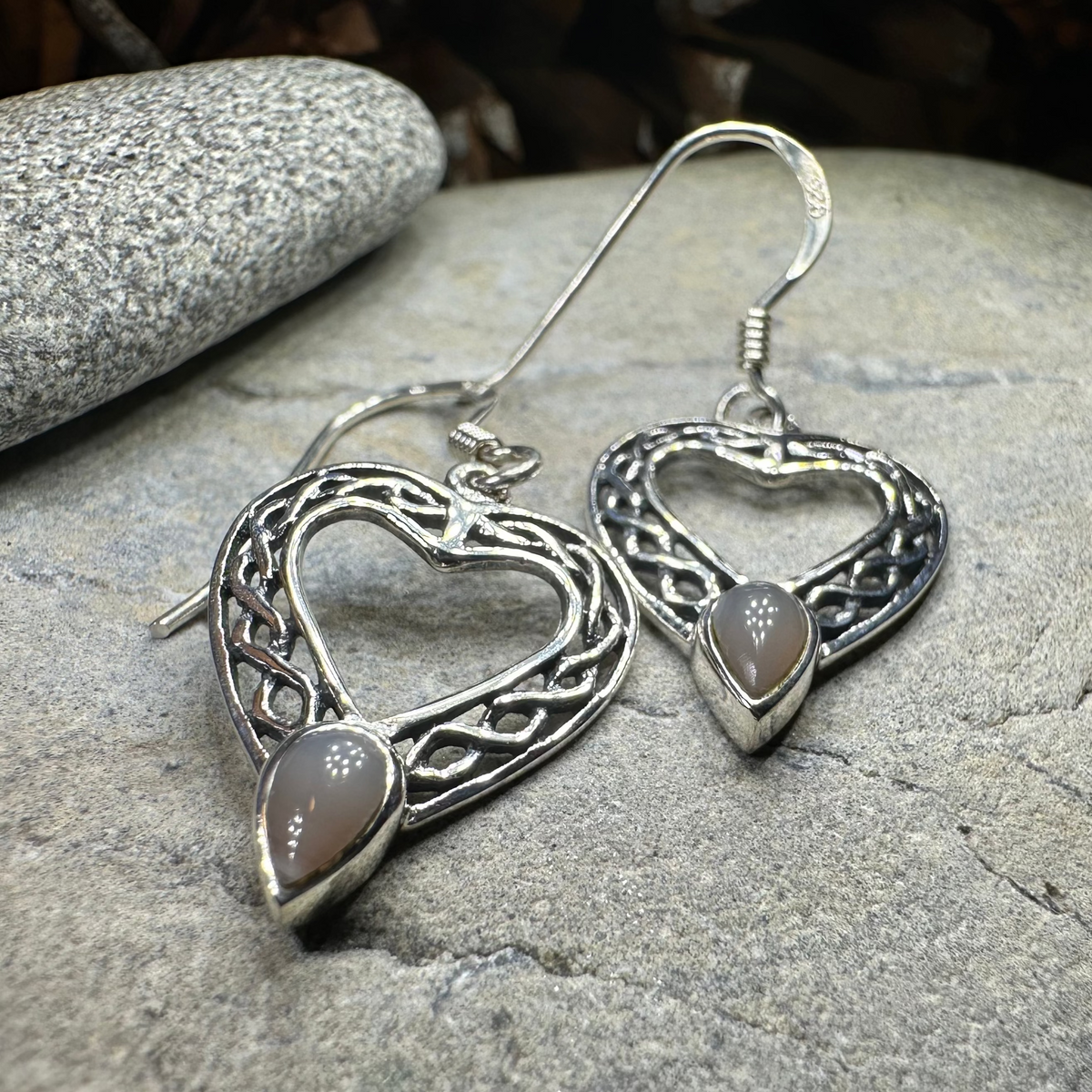 Scottish Celtic Heart Earrings | Dangle Earrings | Wiccan Center