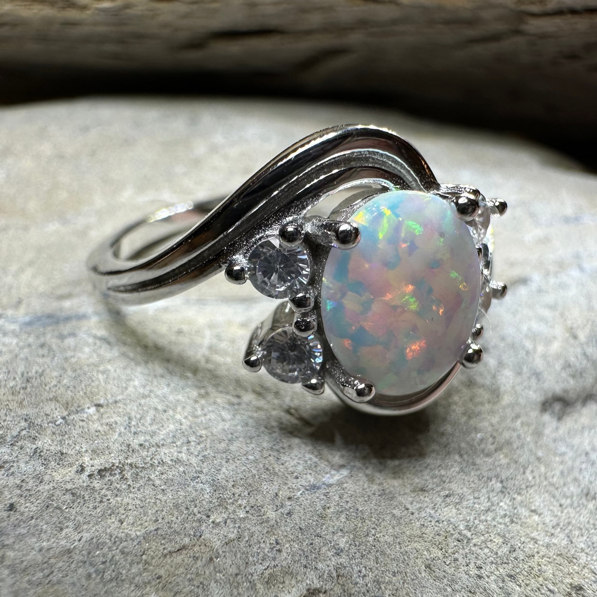 Seafoam Opal Celtic Ring | Ring | Wiccan Center