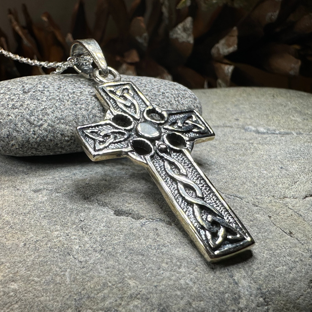 Liam Celtic Cross Necklace in Sterling Silver | Pendant | Wiccan Center