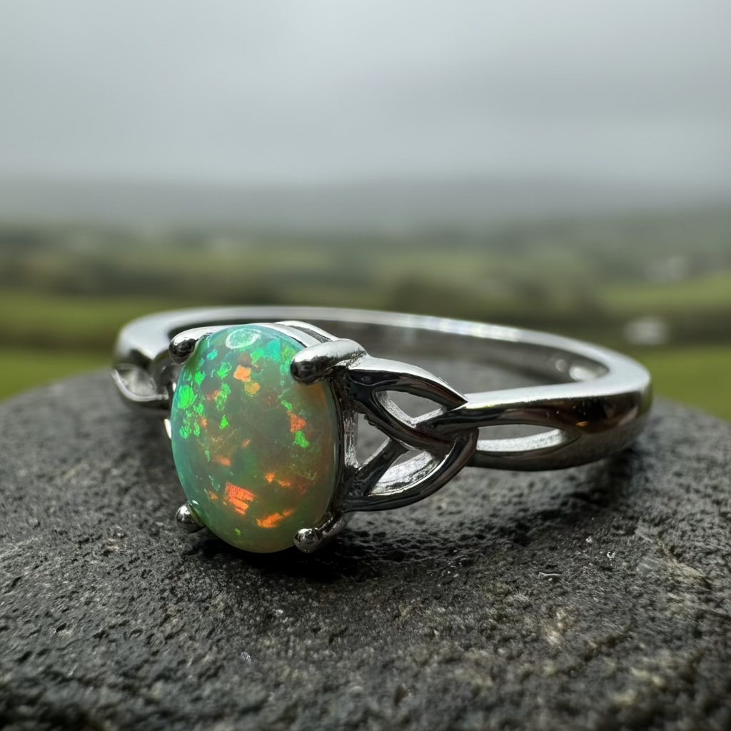 Irish Rain Celtic Ring in Sterling Silver