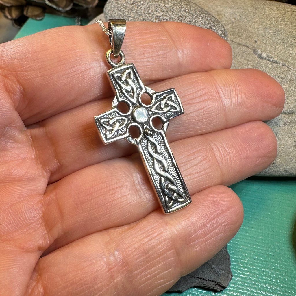 Liam Celtic Cross Necklace in Sterling Silver | Pendant | Wiccan Center