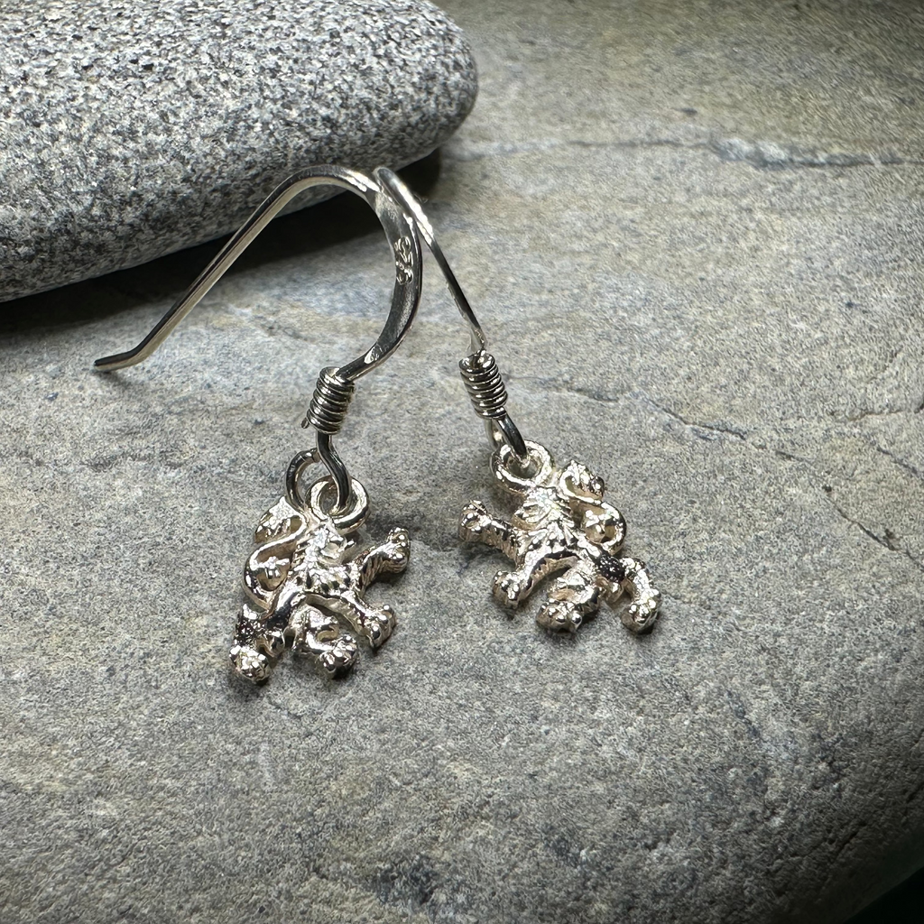 Petite Scotland Lion Earrings | Dangle Earrings | Wiccan Center