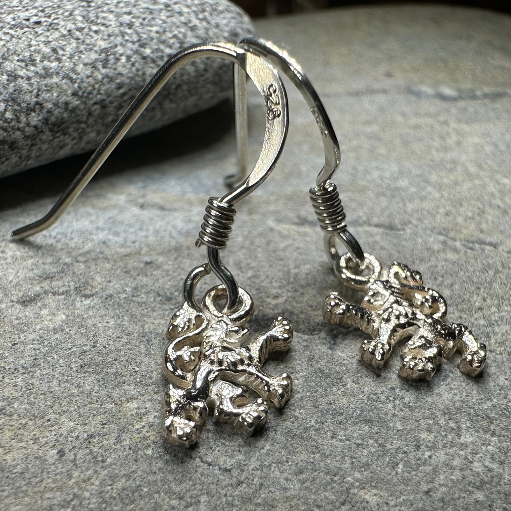 Petite Scotland Lion Earrings | Dangle Earrings | Wiccan Center