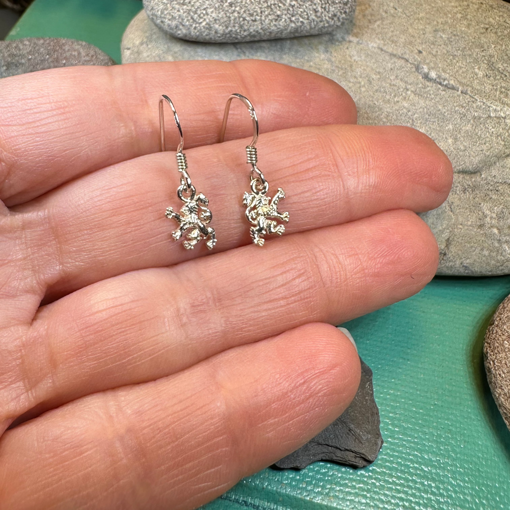 Petite Scotland Lion Earrings | Dangle Earrings | Wiccan Center
